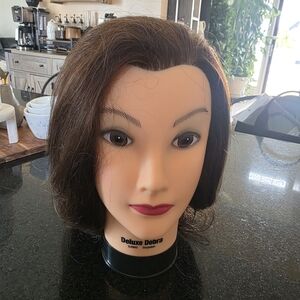 Brown Hair Mannequin Head